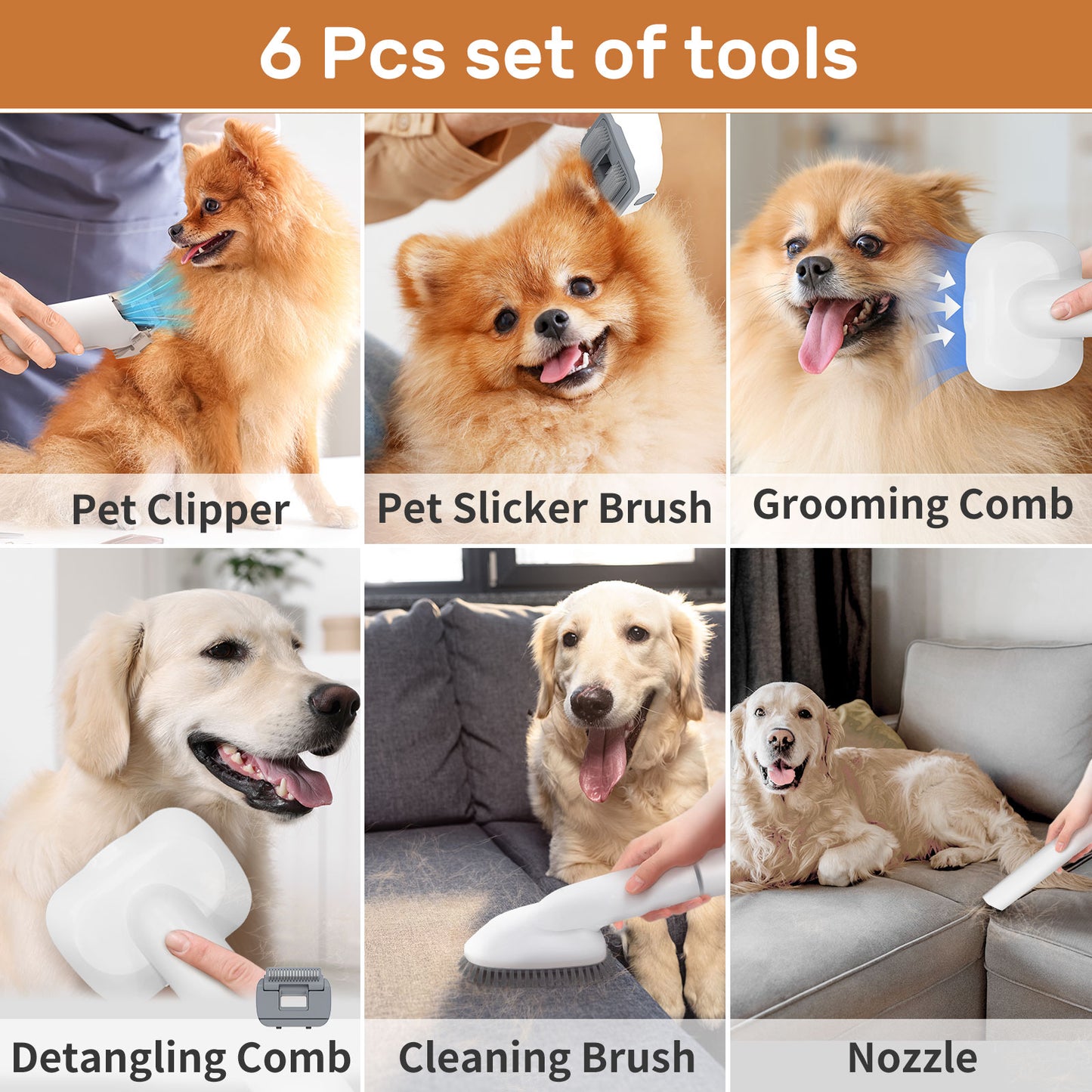 Pet Grooming Kit Works with L20M Plus, Need Extra Buy, Pet Hair Collected and Vacuumed