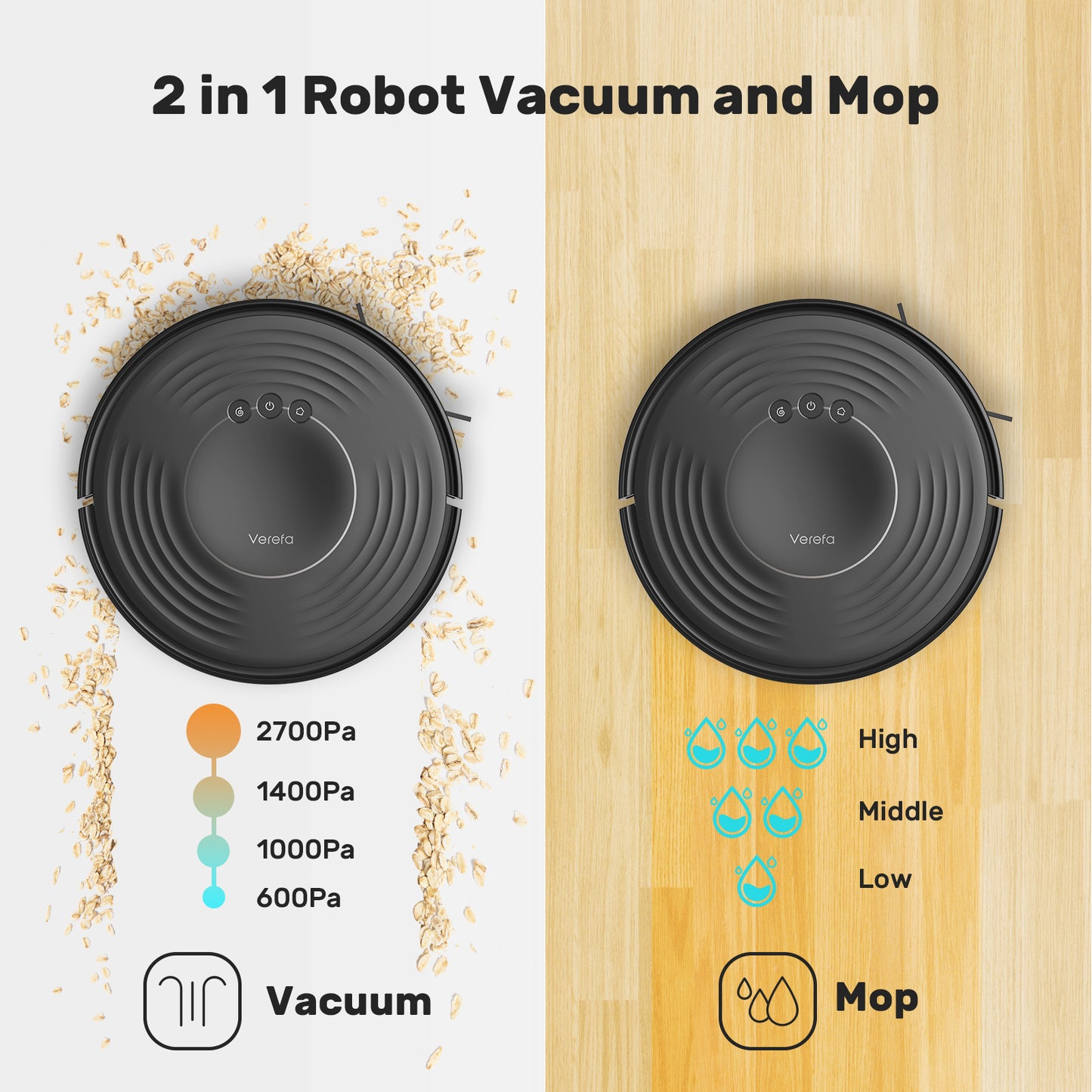 Verefa V60M Robot Vacuum And Mop